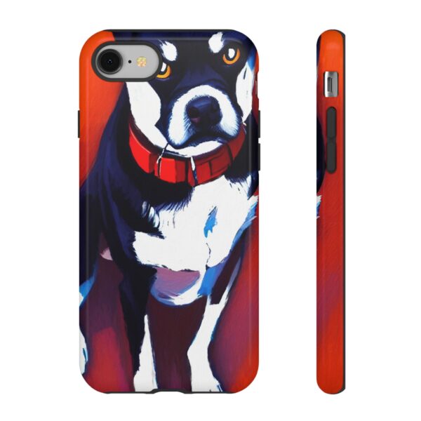 Rainbow Designs Dog Portrait On Tough Cases Custom Phone Cases For iPhone Google Pixel and Samsung Series.