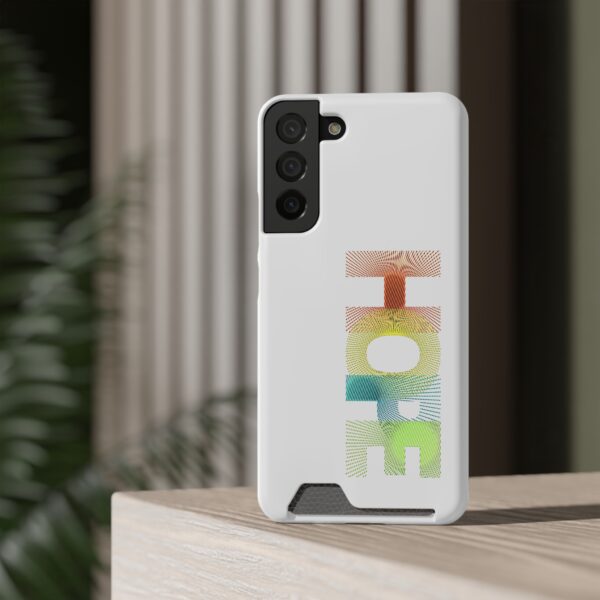 Rainbow Designs "HOPE" On Phone Case With Card Holder For iPhone and Samsung - Image 16