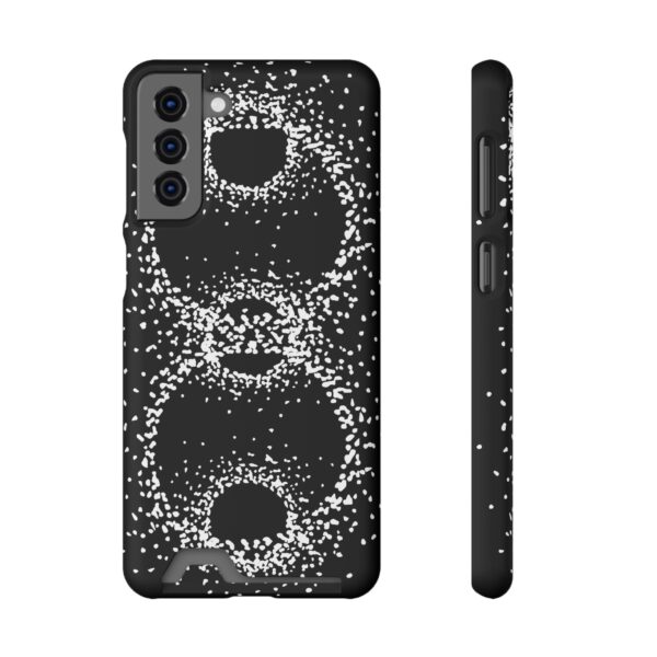 Round Shapes With Black Background On Phone Case With Card Holder Custom Phone Cases For iPhone and Samsung - Image 149