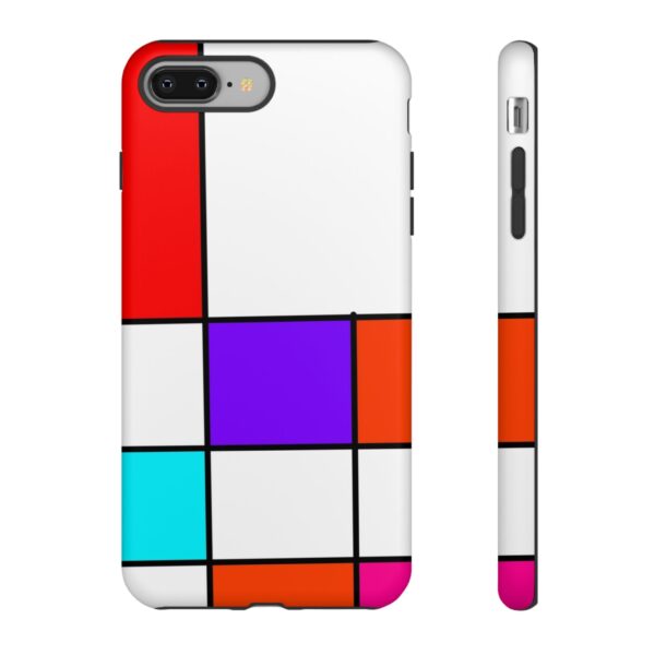 Rainbow Designs Mondrian Art On Tough Cases Custom Phone Cases For iPhone Google Pixel and Samsung Series - Image 4