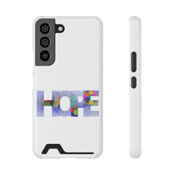 Rainbow Designs "HOPE" On Phone Case With Card Holder For iPhone and Samsung - Image 5