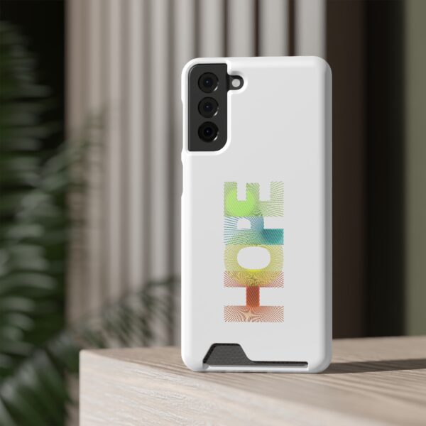 Rainbow Designs "HOPE" On Phone Case With Card Holder - Image 72