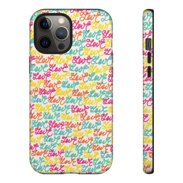 Rainbow Designs Colorful Love Letters On Tough Cases Custom Phone Cases For iPhone Google Pixel and Samsung Series - Image 37