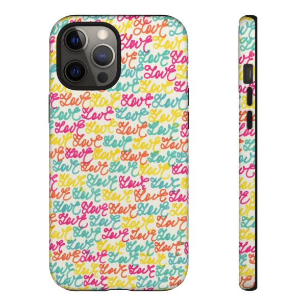 Rainbow Designs Colorful Love Letters On Tough Cases Custom Phone Cases For iPhone Google Pixel and Samsung Series - Image 38