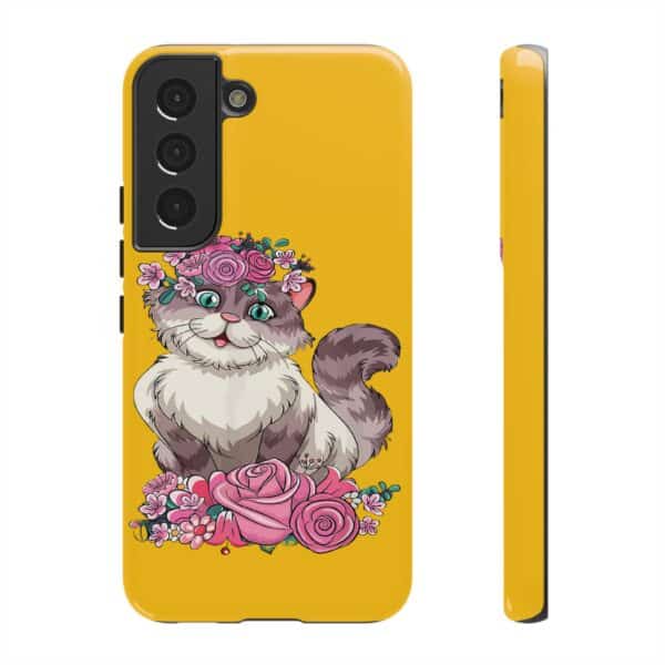 Rainbow Designs Cute Cat On Tough Cases Custom Phone Cases For iPhone Google Pixel and Samsung Series - Image 83