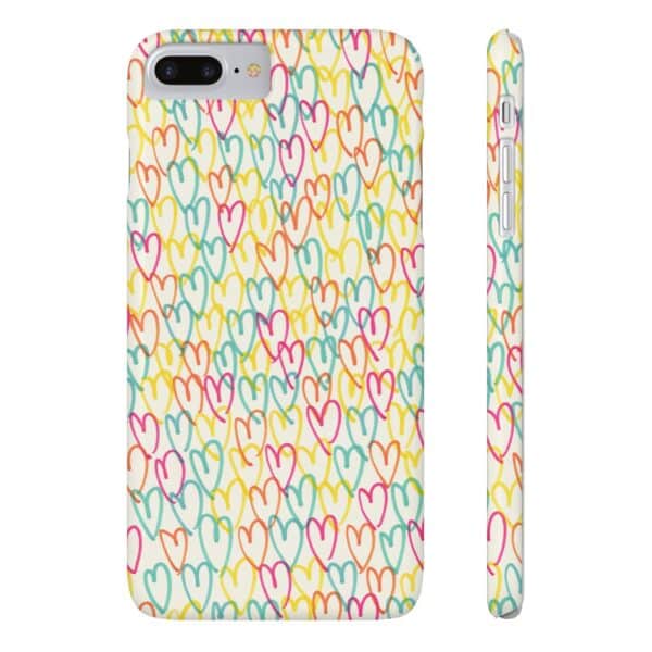 Rainbow Designs Colorful Hearts On Slim Phone Cases Case-Mate Custom Phone Cases For iPhone and Samsung Series