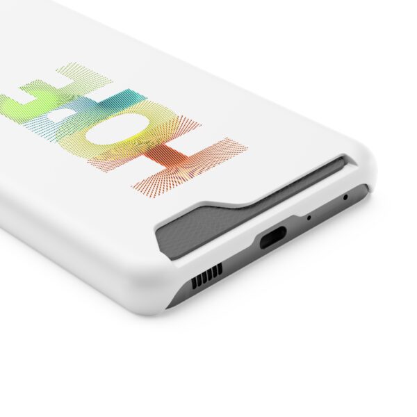 Rainbow Designs "HOPE" On Phone Case With Card Holder - Image 62