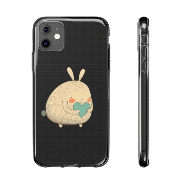 Rainbow Designs Cute Bunny On Clear Silicone Phone Case Custom Phone Cover For iPhone Series - Image 15