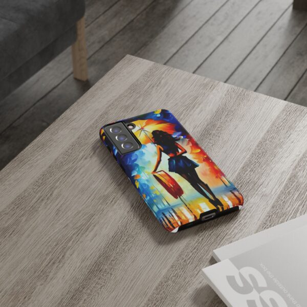 Rainbow Designs Woman With Umbrella On Tough Cases Custom Phone Case For iPhone and Samsung Series - Image 80