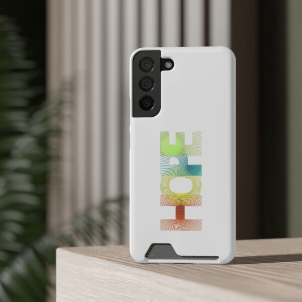 Rainbow Designs "HOPE" On Phone Case With Card Holder - Image 96