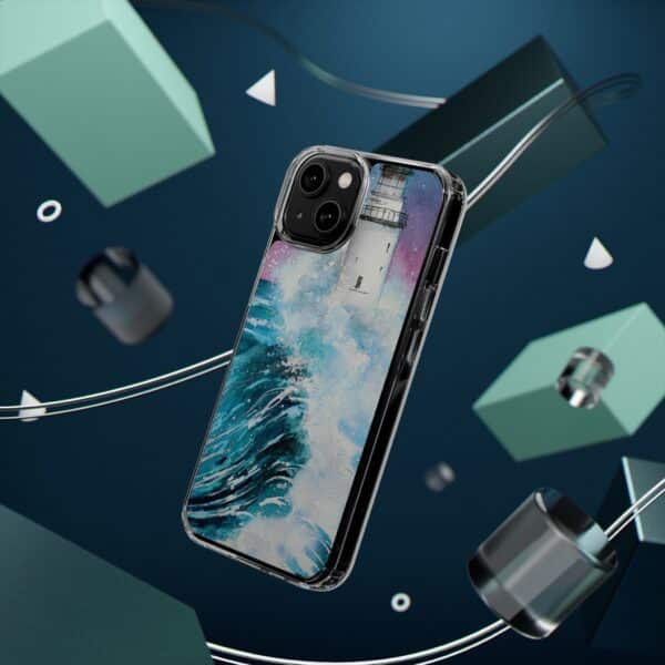 Crashing Waves Clear Case 🌊 for the enchanting iPhone 14! 📱✨ - Image 55