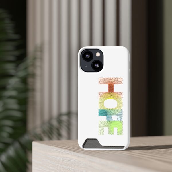 Rainbow Designs "HOPE" On Phone Case With Card Holder For iPhone and Samsung - Image 116