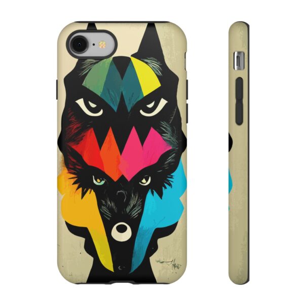 Rainbow Designs Wolf Head On Tough Cases Custom Phone Cases For iPhone Google Pixel and Samsung Series - Image 2