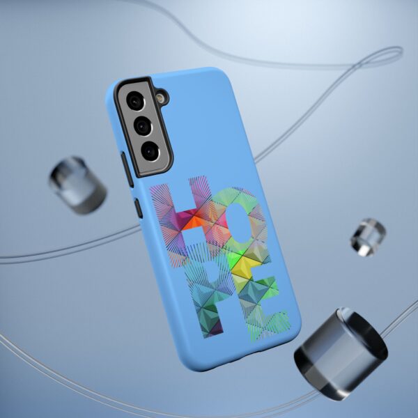 Rainbow Designs "HOPE" On Impact-Resistant Cases For Samsung and iPhone Light Blue - Image 74