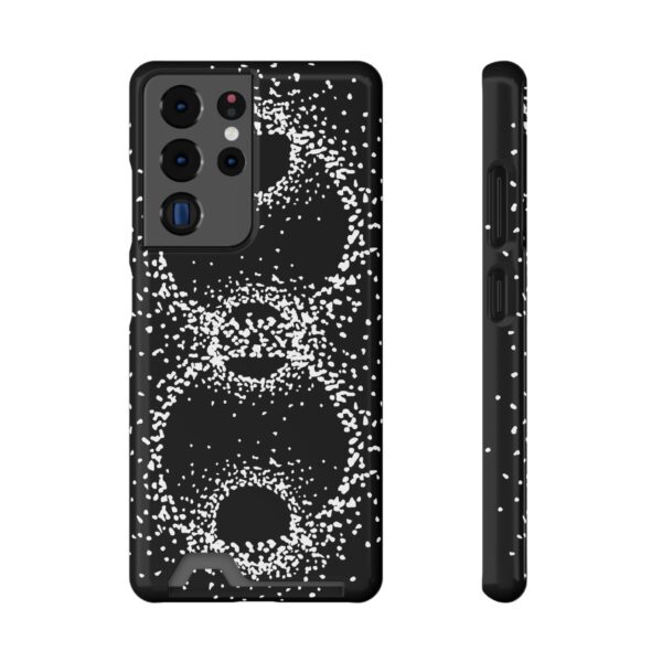 Round Shapes With Black Background On Phone Case With Card Holder Custom Phone Cases For iPhone and Samsung - Image 153