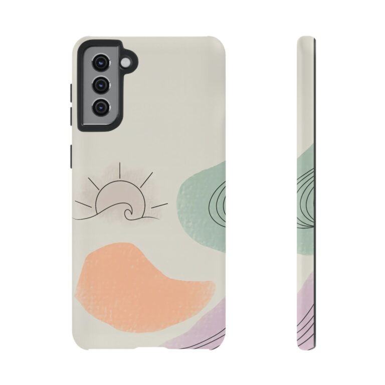 Rainbow Designs Sun Waves On Tough Cases Custom Phone Cases For iPhone Google Pixel and Samsung Series - Image 61