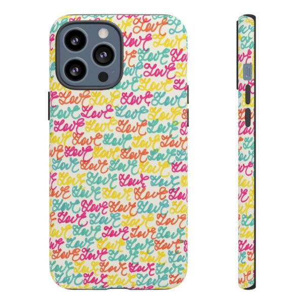 Rainbow Designs Colorful Love Letters On Tough Cases Custom Phone Cases For iPhone Google Pixel and Samsung Series - Image 53