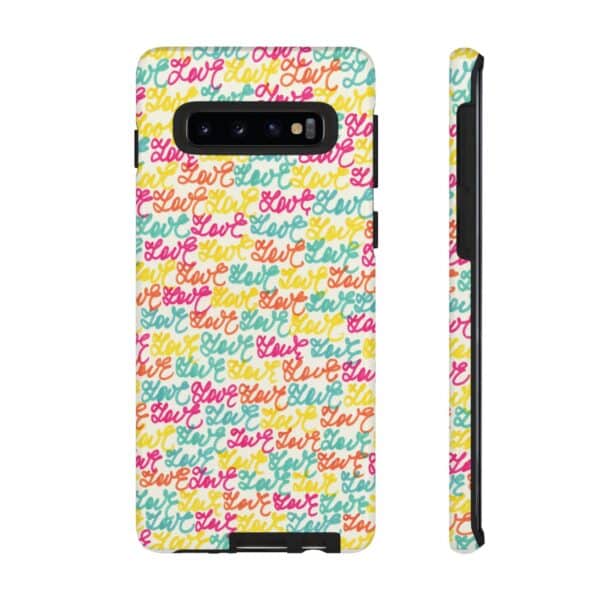 Rainbow Designs Colorful Love Letters On Tough Cases Custom Phone Cases For iPhone Google Pixel and Samsung Series - Image 16