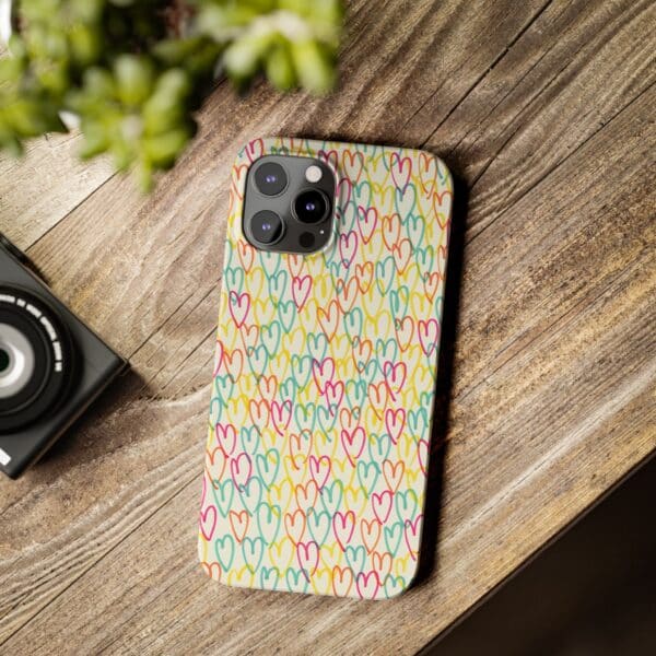 Rainbow Designs Colorful Hearts On Slim Phone Cases Case-Mate Custom Phone Cases For iPhone and Samsung Series - Image 49