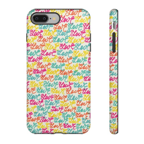 Rainbow Designs Colorful Love Letters On Tough Cases Custom Phone Cases For iPhone Google Pixel and Samsung Series - Image 4