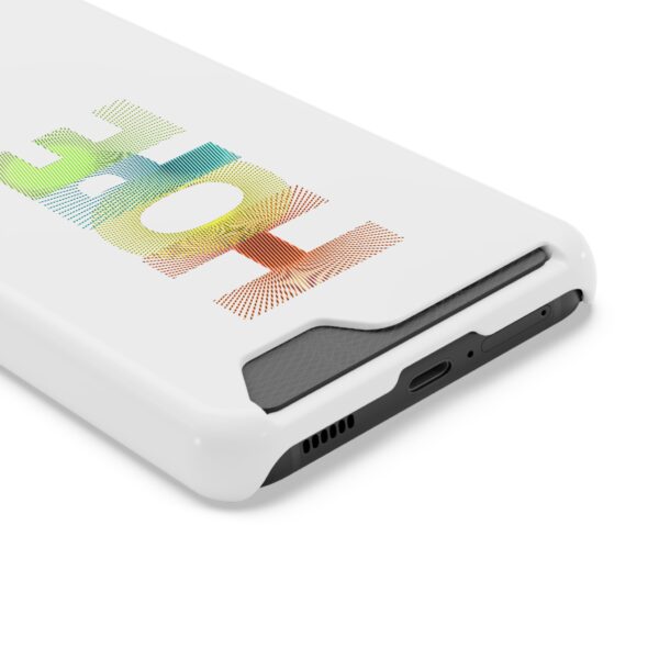 Rainbow Designs "HOPE" On Phone Case With Card Holder - Image 2