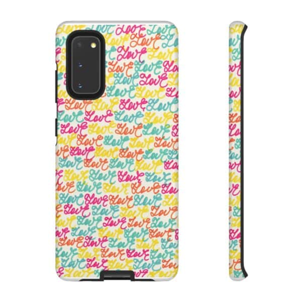 Rainbow Designs Colorful Love Letters On Tough Cases Custom Phone Cases For iPhone Google Pixel and Samsung Series - Image 25