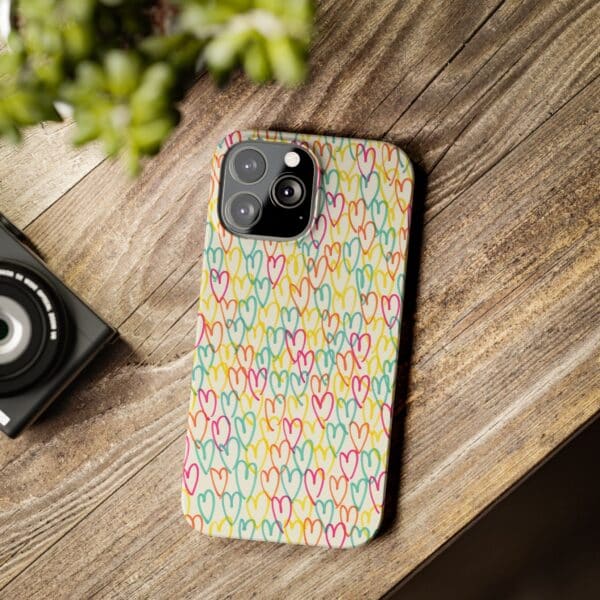 Rainbow Designs Colorful Hearts On Slim Phone Cases Case-Mate Custom Phone Cases For iPhone and Samsung Series - Image 37