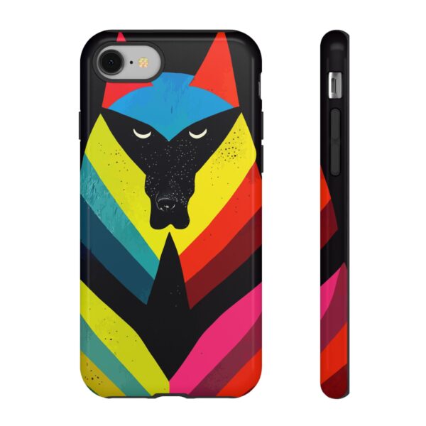 Rainbow Designs Wolf Head On Tough Cases Custom Phone Cases For iPhone Google Pixel and Samsung Series.