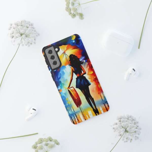 Rainbow Designs Woman With Umbrella On Tough Cases Custom Phone Case For iPhone and Samsung Series - Image 62