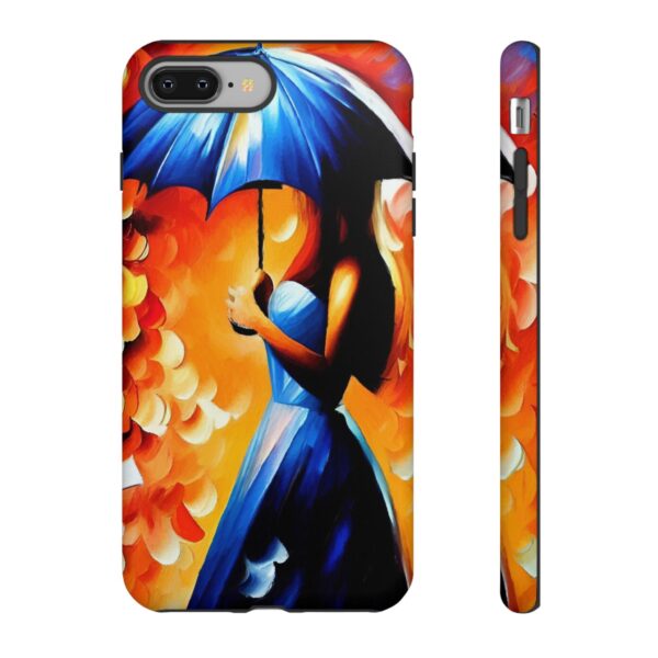 Rainbow Designs Woman With Umbrella On Tough Cases Custom Phone Case For iPhone and Samsung Series - Image 4