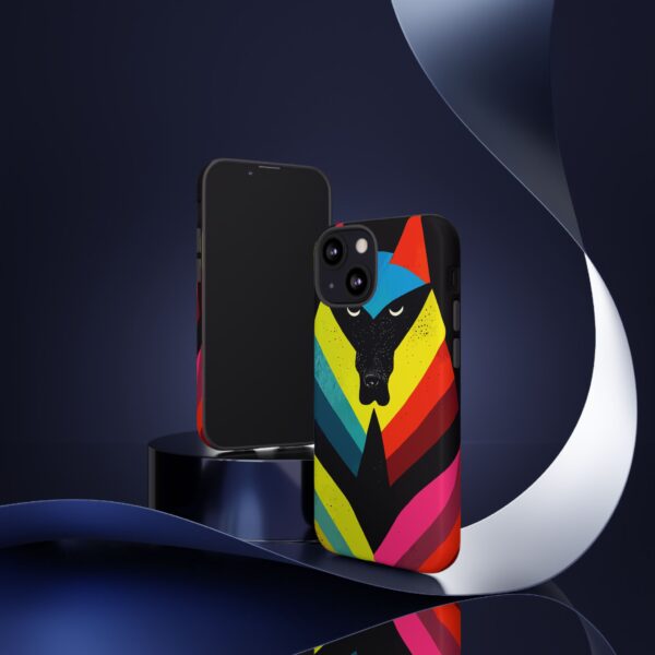 Rainbow Designs Wolf Head On Tough Cases Custom Phone Cases For iPhone Google Pixel and Samsung Series. - Image 46