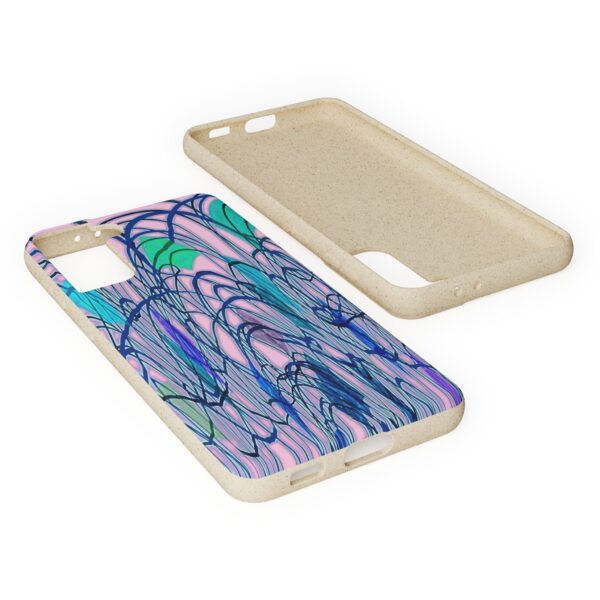 Curved Striped Pattern Biodegradable Cases For IPhone & Samsung  🌿 - Image 132