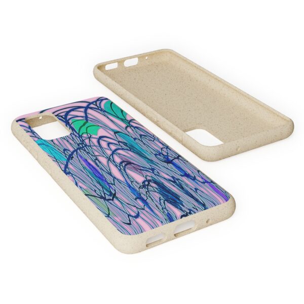 Curved Striped Pattern Biodegradable Cases For IPhone & Samsung  🌿 - Image 56