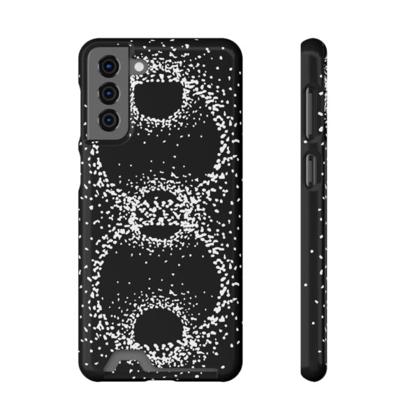 Round Shapes With Black Background On Phone Case With Card Holder Custom Phone Cases For iPhone and Samsung - Image 65