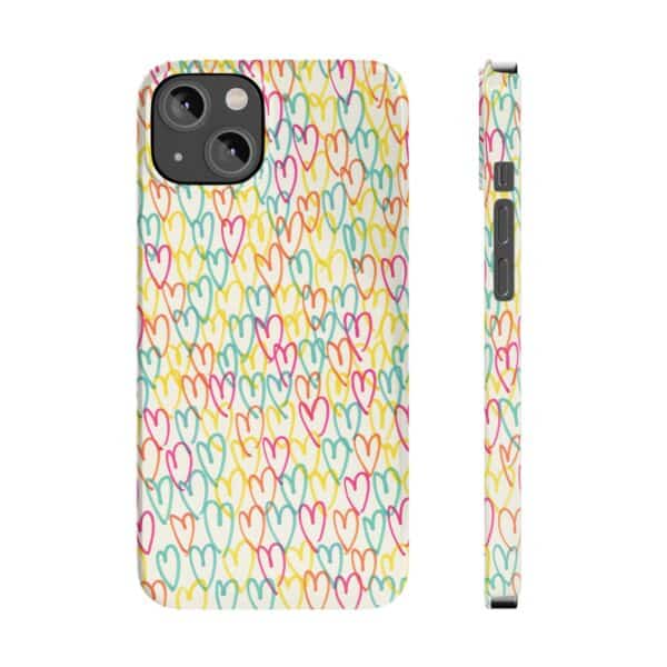 Rainbow Designs Colorful Hearts On Slim Phone Cases Case-Mate Custom Phone Cases For iPhone and Samsung Series - Image 50