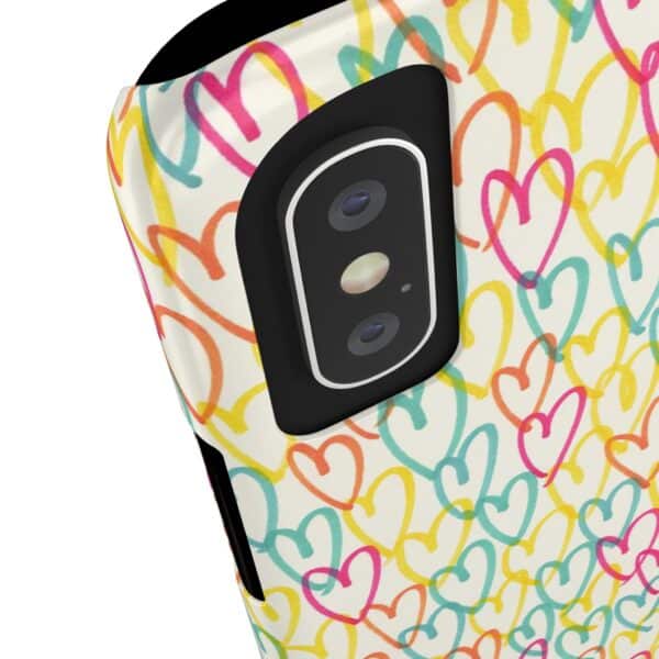 Rainbow Designs Colorful Hearts On Slim Phone Cases Case-Mate Custom Phone Cases For iPhone and Samsung Series - Image 4