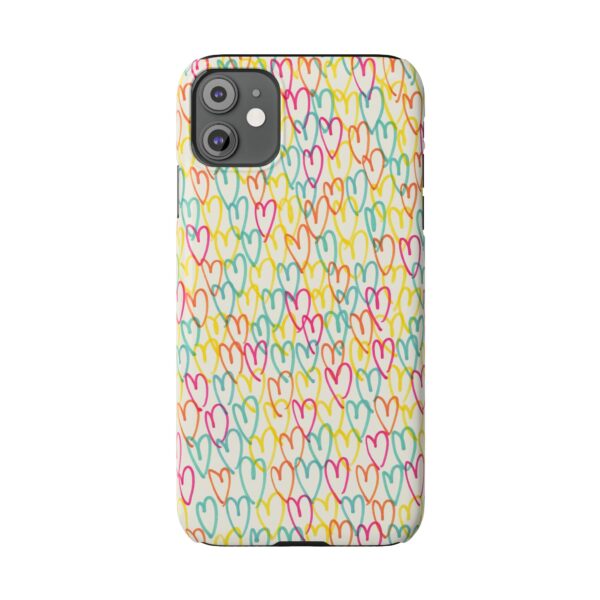 Rainbow Designs Colorful Hearts On Slim Phone Cases Case-Mate Custom Phone Cases For iPhone and Samsung Series - Image 11