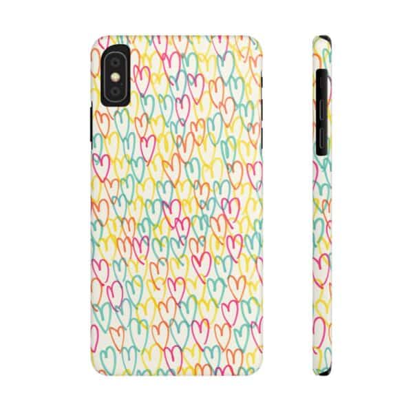 Rainbow Designs Colorful Hearts On Slim Phone Cases Case-Mate Custom Phone Cases For iPhone and Samsung Series - Image 8