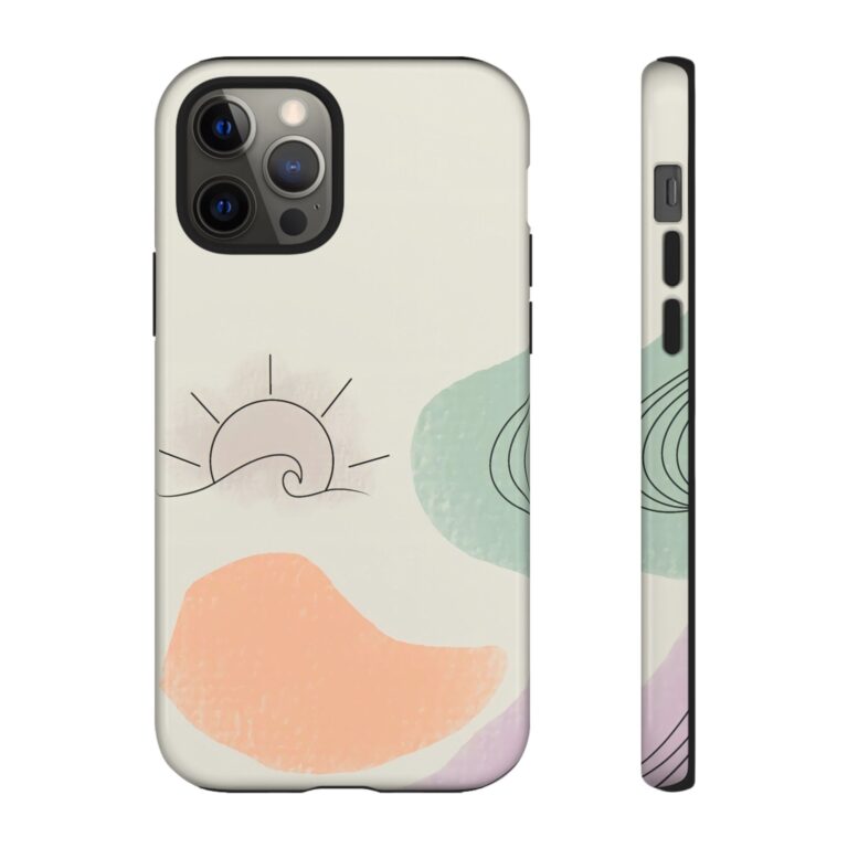 Rainbow Designs Sun Waves On Tough Cases Custom Phone Cases For iPhone Google Pixel and Samsung Series - Image 35