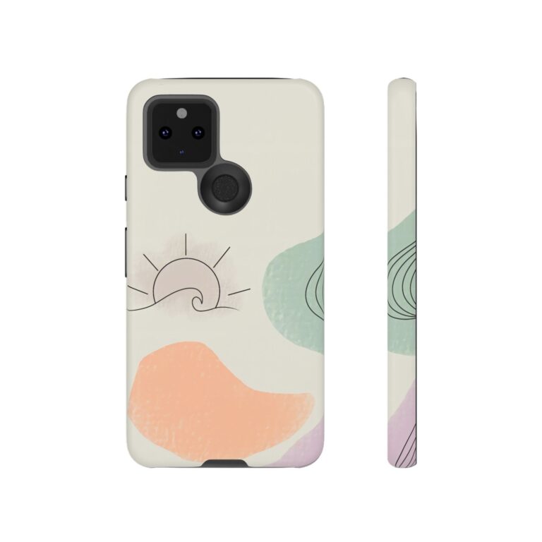 Rainbow Designs Sun Waves On Tough Cases Custom Phone Cases For iPhone Google Pixel and Samsung Series - Image 69