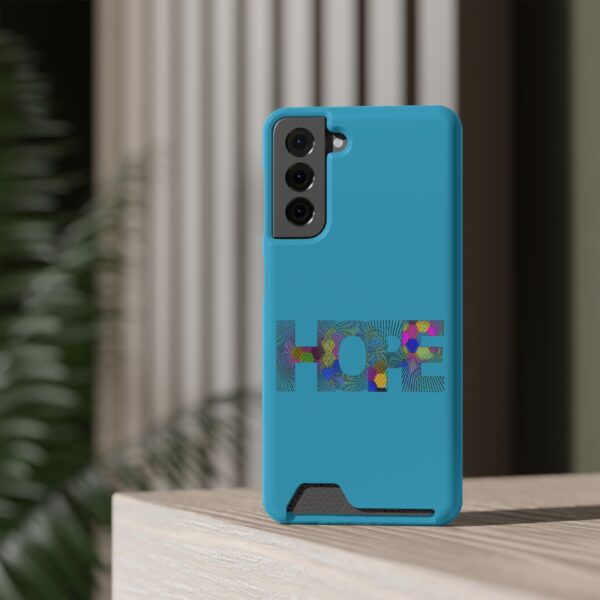 Rainbow Designs "HOPE" On Phone Case With Card Holder For iPhone and Samsung - Image 140