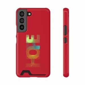 Rainbow Designs "HOPE" On Phone Case With Card Holder