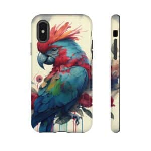 Rainbow Designs Another Very Strange Parrot On Tough Cases Custom Phone Cases For iPhone Google Pixel and Samsung Series