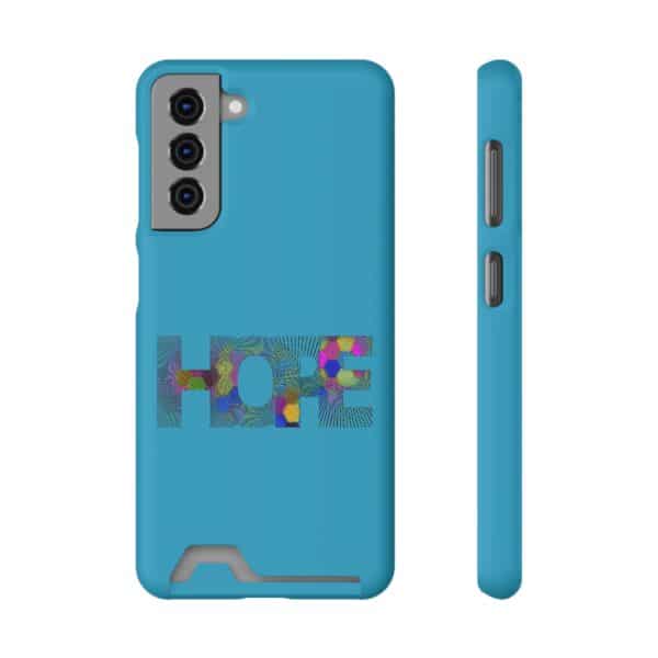 Rainbow Designs "HOPE" On Phone Case With Card Holder For iPhone and Samsung - Image 141