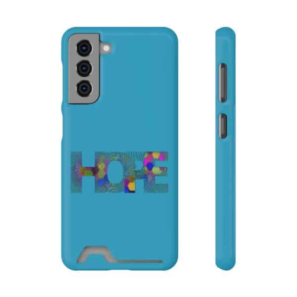 Rainbow Designs "HOPE" On Phone Case With Card Holder For iPhone and Samsung - Image 137