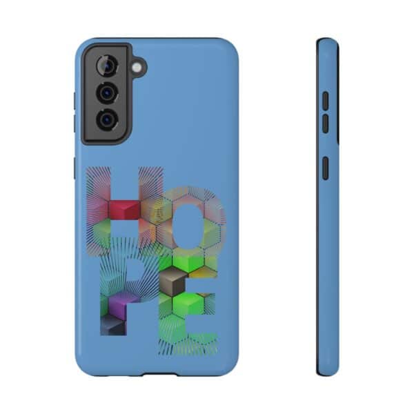 Rainbow Designs "HOPE" On Impact-Resistant Cases For Samsung and iPhone Light Blue - Image 27