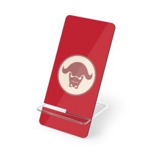 Phone Stand | Custom Bull Logo Desk Accessory | Dark Red