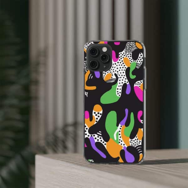 Colorful shapes Clear Cases For Samsung iPhone - Image 39