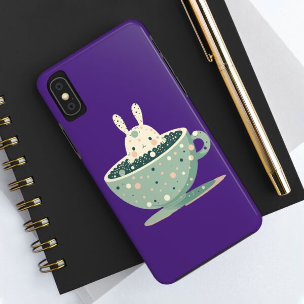 Cute Bunny in a Coffee Cup On Tough Phone Cases, Case-Mate Custom Phone Case For iPhone Series - Image 9