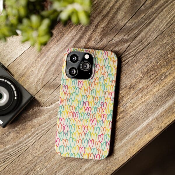 Colorful Hearts On Slim Phone Cases Case-Mate Custom Phone Cases For iPhone and Samsung Series - Image 33
